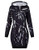 MISSKY Women's Casual Hooded Pockets Pullover Tunic Sweatshirt Dress,Whitestreak/B 3XL