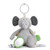 DEMDACO Striped Gray Elephant 12 inch Children's Engaging Activity Plush Rattle Toy with Teether