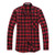 OCHENTA Men's Flannel Shirt, Long Sleeve Button Down Plaid Tops P056 Red Black L