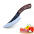 Hunting Knife Fixed Blade Wood Handle - Outdoor Camping Knife Survival Knife Fixed Blade - Forged Spring Steel 58HRC - Hand Forged Knife Kitchen Full Tang Sharp and Practical - Leather Sheath Case