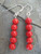 Red Sea Coral Sterling Silver Earrings Boho Artisan Jewelry Red Sea Coral Sterling Silver Earrings Boho Artisan Jewelry