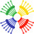 24 Pieces Arrow Spinners Board Game Spinner Arrow Plastic Arrow Spinner Toys for School Home Party Supplies, 4 Colors