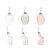 DNDECONATION Glass Easter Egg Rabbit Hanging Ornament 6PCS Set Multicolor Home Decor for Spring Gift