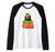 Peace Heart Love Dog Black and Tan Coonhound Raglan Baseball Tee