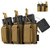 Triple Mag Pouch, Molle Open-Top Triple Magazine Pouch, Tactical Rifle/Pistol Mag Holder for M4 M16 AK47 AK74 AR G36 Magazines Glock M1911 Mags, 1000D Nylon, Tan