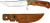 Elk Ridge - Outdoors Fixed Blade Knife, 9.5-in Overall, Satin Finish Stainless Steel Blade, 2 Tone burl Wood Handle, Genuine Leather Sheath, Hunting, Camping, Survival - ER-085