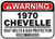 Uptell Metal Signs 1970 70 Chevy Chevelle Seat Belt Warning Street Sign - 8 X 12 Inches