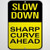 EricauBird Warning Slow Down Curve Ahead Traffic Street Metal Sign   Aluminum Metal Sign for Race Track,Home,Road,Garage,Business,Yard,Highway.