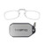 ThinOptics Keychain Case plus Rectangular Reading Glasses, Clear, 44 mm plus 2