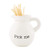 Mud Pie Ceramic Toothpick Holder With Sentiment - Pick Me