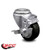 Polyurethane Swivel Bolt Hole Caster w/3.5 inch x 1.25 inch Black Wheel  and  Top Locking Brake - 250 lbs Capacity/Caster - Service Caster Brand