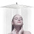 Saeuwtowy Rainfall Bathroom Shower Head 8'' Square Ultrathin High Pressure Shower Head Replacement Low Flow Shower Head Wall Mount Swivel Massager Shower Head Chrome Finish
