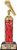 Microphone Trophies, Red Stars Microphone Trophy Award with Customized Engraving Prime