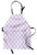 Lunarable Lavender Apron, Big White Polka Dots on Pastel Colored Background Retro Style Pattern Print, Unisex Kitchen Bib with Adjustable Neck for Cooking Gardening, Adult Size, Lavender White
