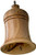 EARTHWOOD FINE WOOD PRODUCTS N-25 Olive Wood Bell, Brown