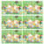 Naanle Easter Holiday Placemats Set of 6, Easter Rabbit Bunny Eggs Spring Flower Non Slip Heat-Resistant Washable Table Place Mats for Kitchen Dining Table Home Decoration, 12 inch x 18 inch