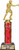 Boxing Male Trophies, Red Stars Boxing Male Trophy Award with Customized Engraving Prime