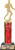 Rugby Male Trophies, Red Stars Rugby Male Trophy Award with Customized Engraving Prime