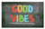 Ambesonne Chill Doormat, Colorful Chalk Writing on Blackboard Image Positivity Optimism and Happiness, Decorative Polyester Floor Mat with Non-Skid Backing, 30 inch X 18 inch, Multicolor