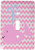 3dRose lsp_204006_1 Print of Cute Whale On Pink Chevron Single Toggle Switch Multicolor