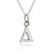 FashionJunkie4Life Sterling Silver Delta Greek Letter Charm Necklace, 18 inch Cable Chain