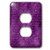 3dRose Anne Marie Baugh - Patterns - Chic Purple and White Script Writing Pattern - 2 plug outlet cover (lsp_317643_6)