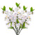 Dolicer 6PCS White Pink Cherry Blossom Flower Artificial Peach Blossom Flower Silk Cherry Blossom Branches Fake Peach Cherry Blossom Artificial blossom Tree Stems for Wedding Home Indoor Outdoor Decor