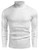 COOFANDY Men's Slim Fit Turtleneck Sweater Casual Twist Patterned Pullover Knitted Sweater White