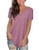 OmicGot Women's Plus Size Tops Short Sleeve Blouses Flowy Summer Tunic Tops Summer Shirts, Carbon Pink, 2X Plus