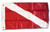 Diver Down - 12 in x 18 in Nautical Skin Diver Message Flag