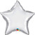 Qualatex 20 inch Star-Chrome Silver Foil Balloon