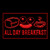 110279 All Day Breakfast Ham Egg Sausage Milk Display LED Light Neon Sign