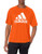 adidas mens Short Sleeve Clima Tee Collegiate Orange/White Large