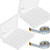 Ceeyali 50 Pcs Transparent Plastic Sewing Machine Bobbins with Bobbin Case for Brother Singer Babylock Janome Kenmore + 2 Pcs Measuring Tape