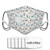1 mask 6 Filters Face Mask,Washable Cloth,Cover for Dust Adults Reindeer Silhouettes with Writings Grunge Inspirations Christmas