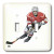 3dRose lsp_38274_2"Hockey Player With Stick On white" Double Toggle Switch