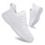 Flysocks Slip On Sneakers for Women-Fashion Sneakers Walking Shoes Non Slip Lightweight Breathable Mesh Running Shoes Comfortable All White 6.5