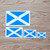 Scotland Scottish Flag Decal Vinyl Sticker - 4 Pack Glossy, 2 Inches, 3 Inches, 4 Inches, 6 Inches - for Car Boat Laptop Cup Phone