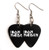 Iron/Maiden Guitar pick plectrum logo Earrings (BW)
