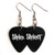 Slipknot Guitar pick plectrum logo Earrings (BW)
