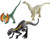 Jurassic World Mini Dino Apatosaurus, Dilophosaurus, Metallic Indoraptor Figures, 3 Pack