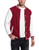 COOFANDY Mens Slim Fit Varsity Baseball Jacket Bomber Cotton Premium Jackets Burgundy