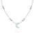 Crescent Moon Opal Necklace 925 Sterling Silver Chain White Moon Pendant Necklace Length 14 inchplusextension