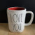 Rae Dunn LOVE YOU Mug - Red interior - Black writing - Ceramic - very rare