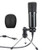 USB Microphone, Metal Condenser Recording Microphone for Streaming, Podcasting, Vocal Recording, Compatible with iMac PC Laptop Desktop Windows Computer
