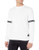 Calvin Klein Men's Monogram Logo Crew Neck Sweatshirt, Brilliant White Taping, Large