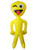 Large Inflatable Aliens for Party Decorations, Theme Events, Props - Bright Yellow Inflatable Emoji Aliens 63 Inches (1 Tongue Out)