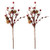 Amosfun 2pcs Artificial Pine Picks Stimulation Red Bubble Berry Pine Cone for Christmas Flower Arrangements Wreaths