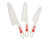 Curious Chef 3pc Nylon Knife Set - red