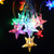 Star Crystal String Lights, 10ft 20LED Battery Powered Fairy Lights, Indoor/Outdoor Terrace Garden Party Christmas Decoration (Multicoloured Stars)